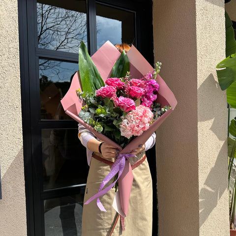 Linda Pink Rose Bouquet 