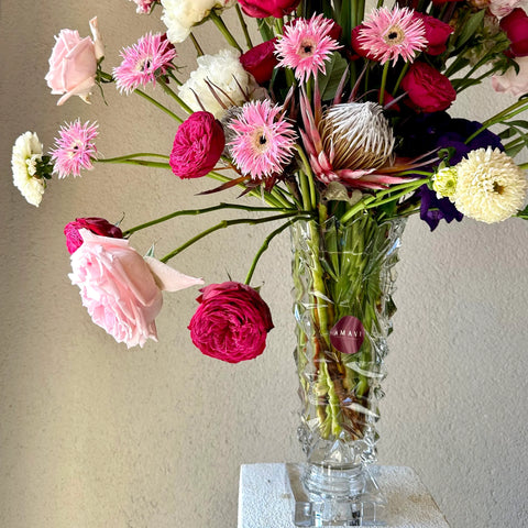 Mystic Allium Giant Premium Arrangement in Crystal Vase
