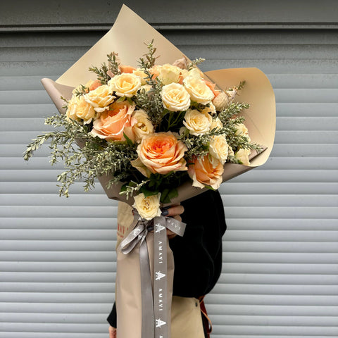 Sentosa Salmon Roses Bouquet 
