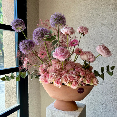 Premium Arrangement in Violet Charm Vase