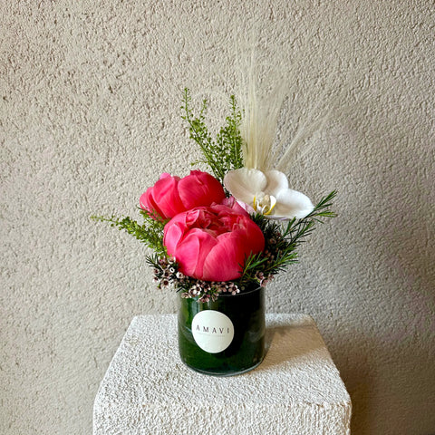 Peonies in Mini Charm Vase 