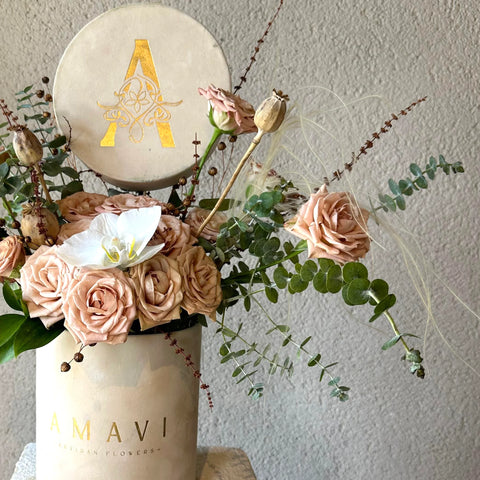 Pure Blush Salmon Roses in a Box