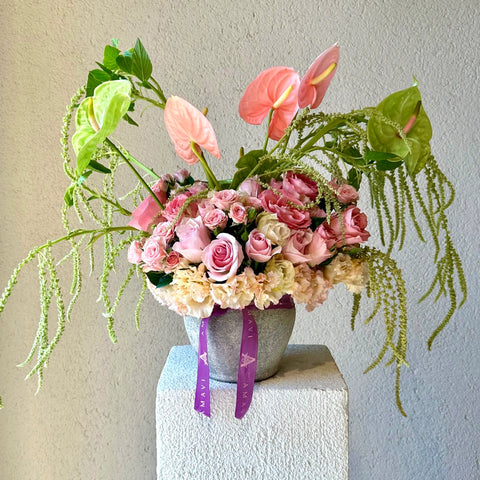Summer Dream Anthurium Arrangement in Vase 
