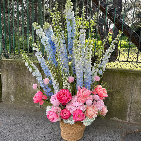 Spring Wonderland Giant Basket Peony Arrangement 