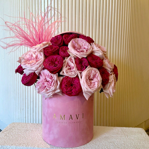 Pretty in Pink Roses in a Box 