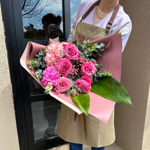 Linda Pink Rose Bouquet 