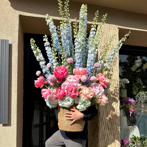 Spring Wonderland Giant Basket Peony Arrangement 