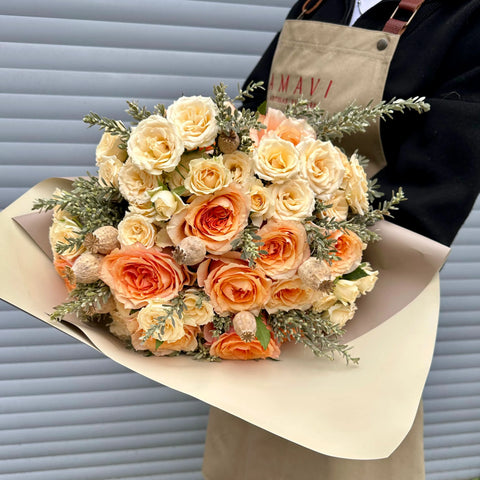 Sentosa Salmon Roses Bouquet 