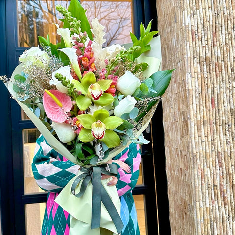 Amavi's Green Elegance Orchid Bouquet