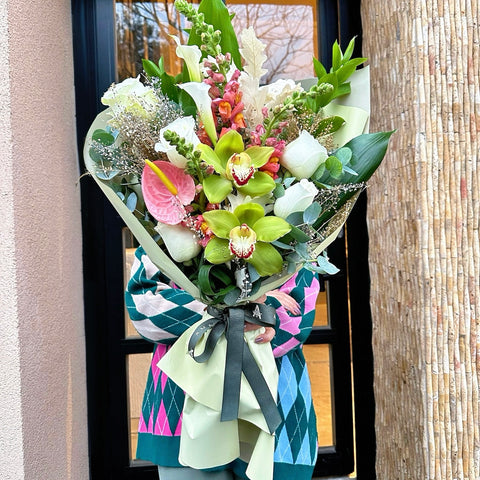 Amavi's Green Elegance Orchid Bouquet