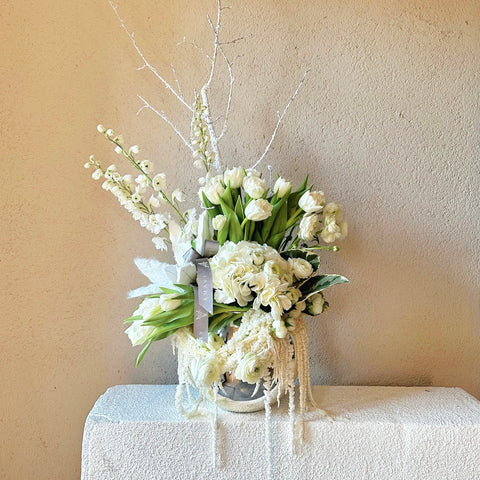 Lily's Whisper Premium Artisan Vase Arrangement