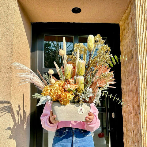 Protea Arrangement in Harmonic Boheme Vase