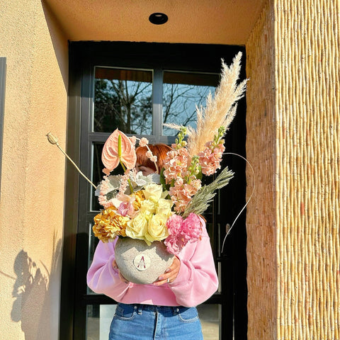 Wildflower Romance Arrangement in Ceramic Vase