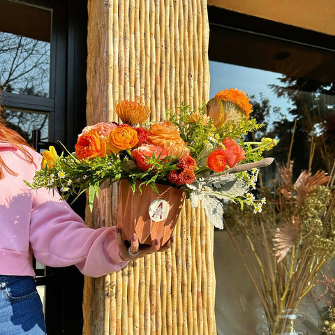 Happiness Delivered Orange Arrangement in Vase