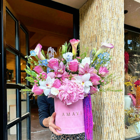 Pink Rosy Muse Arrangement in a Box