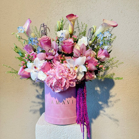 Pink Rosy Muse Arrangement in a Box
