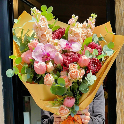 Tender Blush Colorful Spring Bouquet