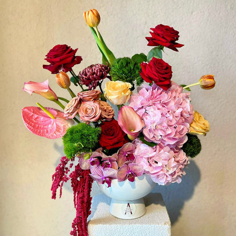 Hydrangea Arrangement in Myra Luxe Vase