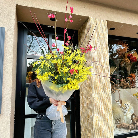 Mimosa Sparkle Spring Bouquet