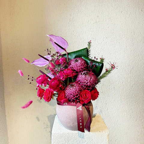 Arrangement in Petite Red Grace Vase