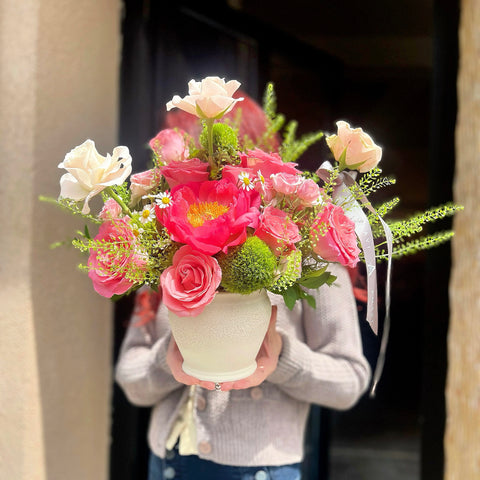 Chérie Bloom Coral Peony Arrangement