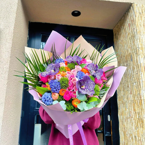 Over the Rainbow Colorful Hyacinth Bouquet