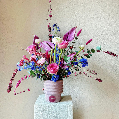 Soft Violet Vase Arrangement