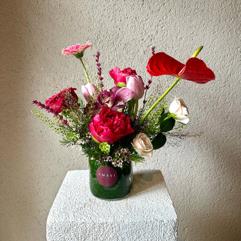 Carla Mini Vase Peony Arrangement 