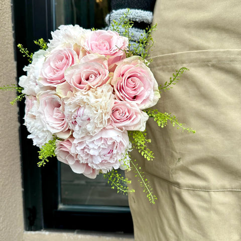 Alice Peony Bridal Bouquet and Boutonniere