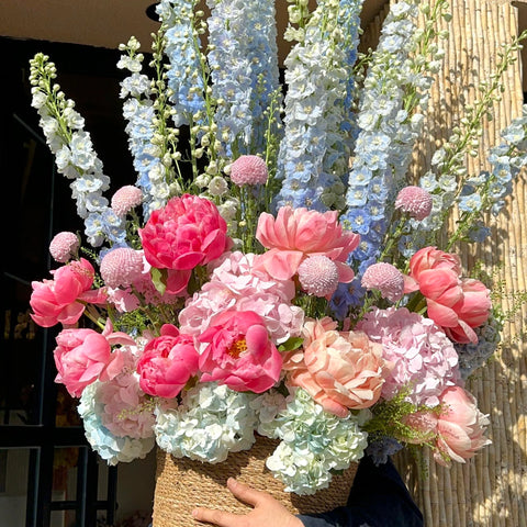 Spring Wonderland Giant Basket Peony Arrangement 