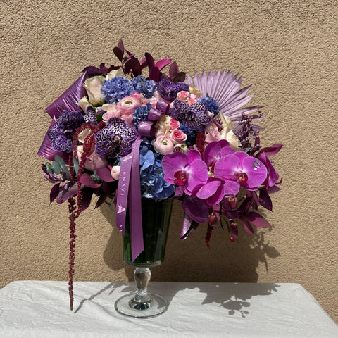 Summer Glow Premium Glass Vase Arrangement 