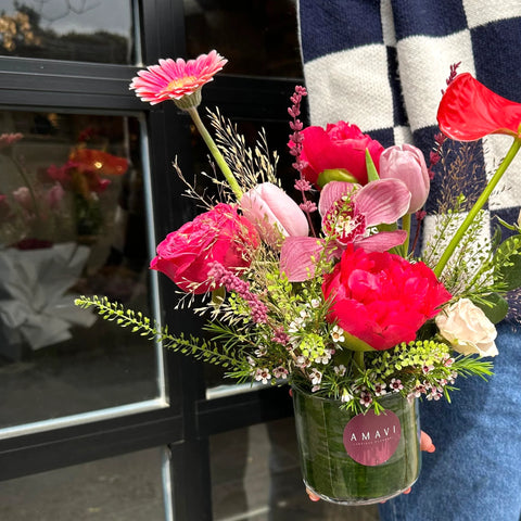 Carla Mini Vase Peony Arrangement 
