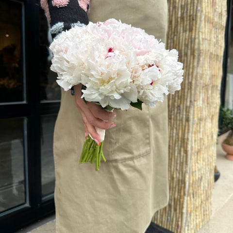 Becca Peony Bridal Bouquet and Boutonniere 