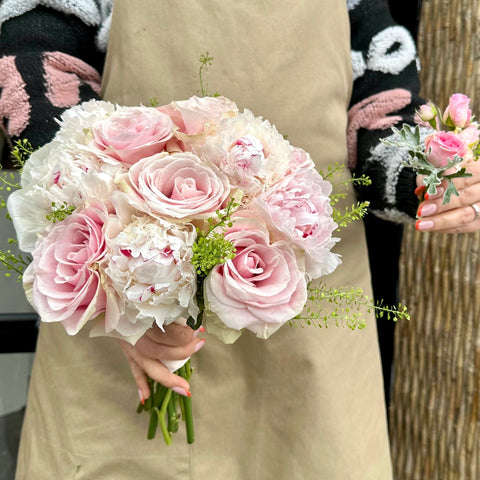 Alice Peony Bridal Bouquet and Boutonniere