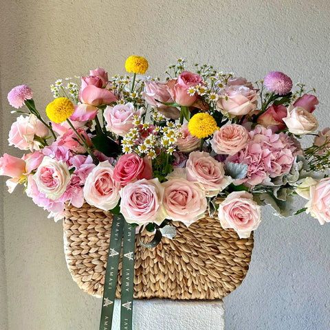 Timeless Rose Arrangement in Basket