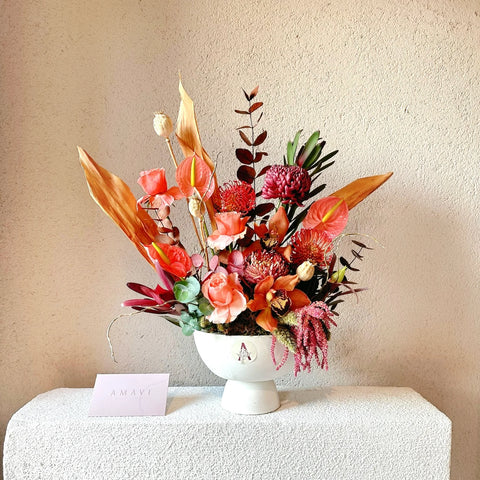 Bohemian Spice Arrangement in Concrete Vase 