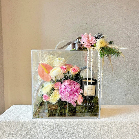 Peony Essence Bloom Bag Peony in Waxed Plexi Bag
