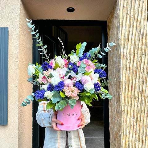 Pink Perfection Premium Hyacinths in Pink Box