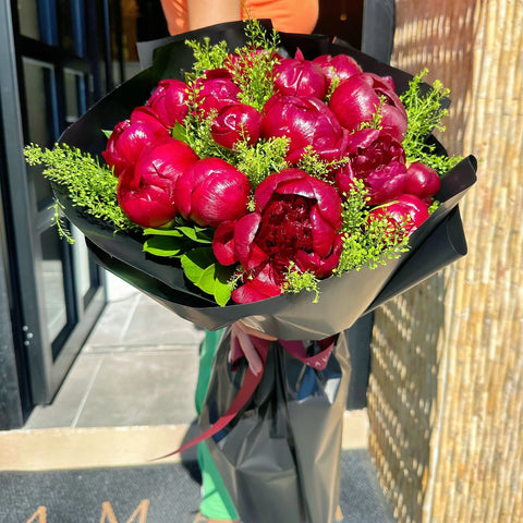 Red Charm Premium Peony Bouquet 