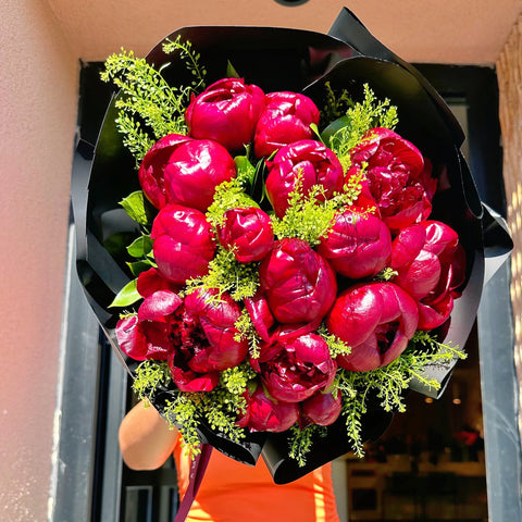 Red Charm Premium Peony Bouquet 