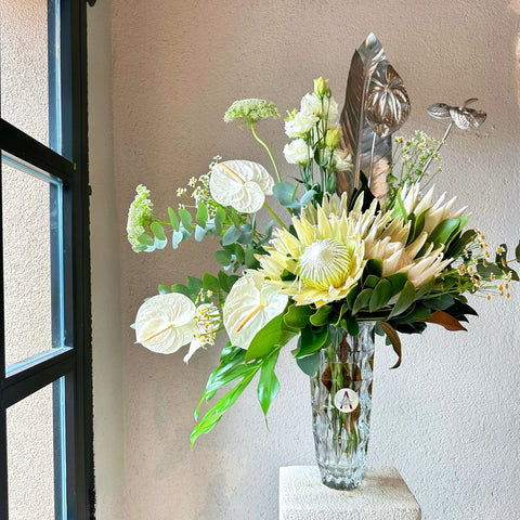 Majestic Protea Special Crystal Vase Arrangement