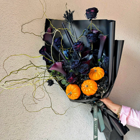 Gothic Pumpkin Charm Bouquet