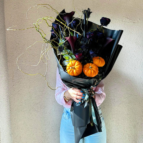 Gothic Pumpkin Charm Bouquet
