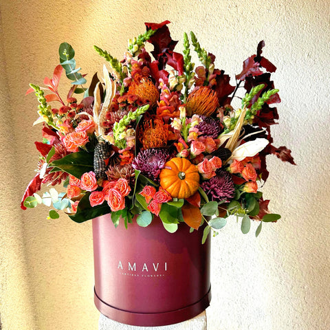 Crimson Pumpkin Maxi Box Arrangement