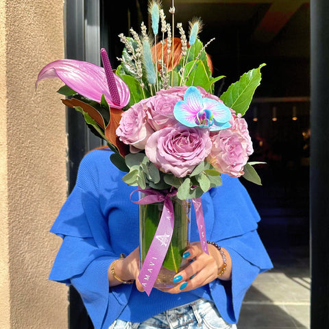 Lilac Romance Midi Vase Arrangement 