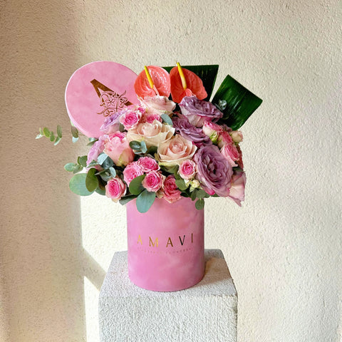 Cotton Candy Arrangement in Pink Box