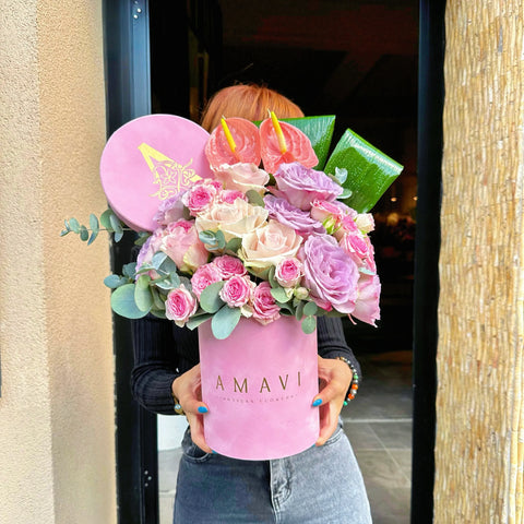 Cotton Candy Arrangement in Pink Box