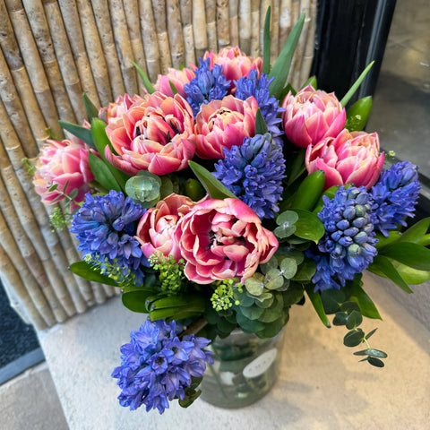 Hyacinth Tulip Arrangement in Vase 