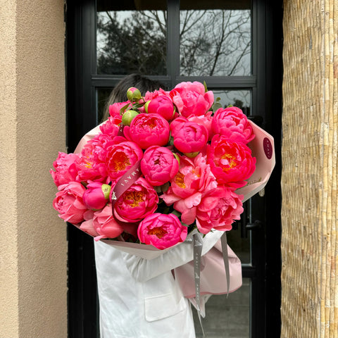 Coral's Dreamy Peony Bouquet