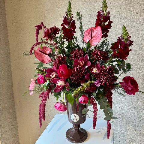 Jungle Bird Arrangement in Natural Vase 